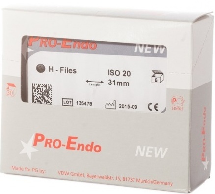 H-files ProEndo 31 мм (1 блистер 5 штук
